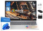 HP 2025 Flagship 15.6" FHD Touchscreen Laptop, 10-Core Intel i7 Processor, 64GB RAM, 2.5TB Storage (2TB SSD + 500GB Ext), Iris Xe Graphic WiFi, HubxcelAccessory, Win 11 Pro w/Lifetime Microsoft Office