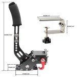 YESHMA 64 Bit USB Handbrake with Clamp PC Handbrake & Non-Contact Plus Hall Sensor Compatible With G25/27/29/920 T500 T300,Professional Gaming Peripherals using for Racing Games(Black With Clamp)