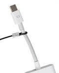 TetherTies Multi-Adapter Cable Tethers Kit - Black Nylon Coated Stainless Steel Wire Tether Cable - Secures Up to 2 Computer Peripherals - Easy Installation - Free Crimping Tool