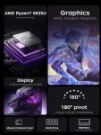 MALLRACE Laptop Computer,15.6'' FHD Display Laptop with AMD Ryzen 7 5825U Processor(8C/16T,Up to 4.5Hz), 16GB DDR4x2 512GB SSD Notebook Computer with Numeric Keyboard, WIFI6