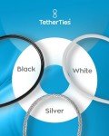 TetherTies Multi-Adapter Cable Tethers Kit - Black Nylon Coated Stainless Steel Wire Tether Cable - Secures Up to 2 Computer Peripherals - Easy Installation - Free Crimping Tool
