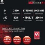 Mllse RX 5700 XT Graphics Card, Radeon RX 5700 XT 8GB GDDR6 2560SP 256bit PCI-e 4.0 x16 GPU Computer Video Card, HDMI/DisplayPort*3 Interface, 2K 4K Game Card for Desktop PC (RX 5700 XT)