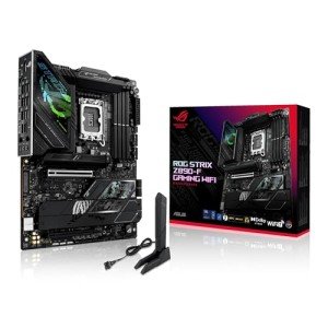 ASUS ROG Strix Z890-F Gaming WiFi Intel® Z890 LGA 1851 ATX Motherboard, Advanced AI PC-Ready, 16+2+1+2 Stages, DDR5, WiFi 7, 5X M.2, Thunderbolt™ 4, USB Type-C®, AI Overclocking, Cooling & Networking
