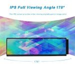 VSDISPLAY 12.6 Inch IPS LCD Screen Monitor 1920x515 Display with Cable Kit,Fit for DIY Y60 PC Case CPU GPU Secondary Monitor Panel