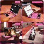 CNAIDUNR Transparent 360°Rotatable Keyboard Case for iPad 11th Generation(2025),10th Generation,Clear Hard PC Back,Trackpad,Pencil Holder,7 Color Backlight Keyboard Case,Transparent Pink