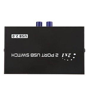 ASHATA USB 2.0 Peripheral Sharing Switch,2/4 Port USB 2.0 Manual Sharing Switch Switcher Box for PC Printer Scanner,USB Sharing Switch for 98/Me/2000/XP, for / 10 Systems(2