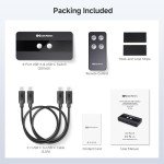 Cable Matters 10Gbps USB C Switch for 2 Computers, Data Only, Shares 2X USB-A and 2X USB-C Peripherals, No Video Support, No Host Charging, Does Not Support USBC Monitor