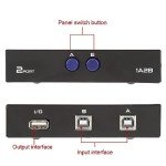 ASHATA USB 2.0 Peripheral Sharing Switch,2/4 Port USB 2.0 Manual Sharing Switch Switcher Box for PC Printer Scanner,USB Sharing Switch for 98/Me/2000/XP, for / 10 Systems(2