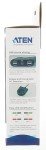 ATEN US224 2 x 4 USB 2.0 Peripheral Sharing USB Switch 2 Computers Share 4 Devices Simple Remote Port Selector Included Supports Optional USB Power Adapter - Windows Mac Linux