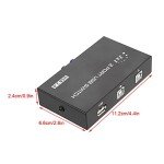 ASHATA USB 2.0 Peripheral Sharing Switch,2/4 Port USB 2.0 Manual Sharing Switch Switcher Box for PC Printer Scanner,USB Sharing Switch for 98/Me/2000/XP, for / 10 Systems(2