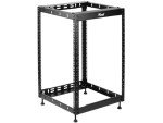 Rosewill 15U Open Frame Network Rack for Servers & AV Gear,Server Rack Floor Standing or Wall Mounted, AV Rack for 19" Networking, Servers and Audio 20 inches Depth