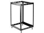 Rosewill 15U Open Frame Network Rack for Servers & AV Gear,Server Rack Floor Standing or Wall Mounted, AV Rack for 19" Networking, Servers and Audio 20 inches Depth