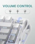 GravaStar Computer Peripheral Devices, Mercury,K1 75% Wireless Mechanical Gaming Keyboard, Aluminum Alloy Exoskeleton Design, Gasket Custom Keyboard Hot-Swap Socket, Linear Switches, RGB Backlit