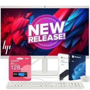 HP Business All-in-One Desktop| 22" Full HD Display| Intel Dual-core Processor| 16GB RAM| 512GB PCIe SSD| 128GB External Drive & Microsoft Office Trial| KB&Mouse| HDMI&USB-C| WiFi6| Windows 11 Pro