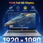 15.6-FHD-Laptop Student-Laptop, 16GB RAM 1TB SSD, Intel Pentium Quad-Core N100 Processor (Up to 3.4GHz) Backlit Keyboard Fingerprint WiFi 6 BT5.2 Business-Laptop, 2 Years Warranty Windows 11 Laptop