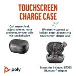 Poly Voyager Free 60+ UC True Wireless Earbuds (Plantronics) – Noise-Canceling Mics for Clear Calls – ANC – Touchscreen Charge Case –Works w/iPhone, Android, PC/Mac – Teams Certified– Amazon Exclusive