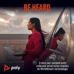 Poly Voyager Free 60+ UC True Wireless Earbuds (Plantronics) – Noise-Canceling Mics for Clear Calls – ANC – Touchscreen Charge Case –Works w/iPhone, Android, PC/Mac – Teams Certified– Amazon Exclusive