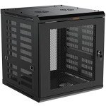 ECHOGEAR 12U Network Rack - Enclosed Wall Mount Rack Kit Includes 2X 1U Shelves, Pre-Mounted Fan, Lockable Door & Hardware - 600mm Depth Fits All Your AV Gear