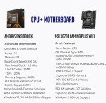 Micro Center AMD Ryzen 9 9900X CPU Processor with MSI MAG X870 Tomahawk WiFi Gaming Motherboard (AM5, DDR5, PCIe 5.0, M.2 Gen5, USB 40Gbps, Wi-Fi 7, Bluetooth 5.4, 5Gbps LAN, ATX)
