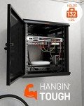 ECHOGEAR 12U Network Rack - Enclosed Wall Mount Rack Kit Includes 2X 1U Shelves, Pre-Mounted Fan, Lockable Door & Hardware - 600mm Depth Fits All Your AV Gear