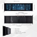 GeeekPi 12.6 Inch IPS LCD Touch Screen Monitor FHD 1920x515 Display, Fit for Hyte Y60 PC Case CPU GPU Secondary Monitor Panel, Built-in Dual Speakers, Plug & Play,with up to 10-Points of Multi-Touch