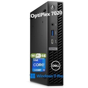 DELL OptiPlex 7020 MFF 7000 Micro Form Factor Mini PC Business Desktop Computer, 14th Gen Intel 14-Core i5-14500T (Beat i7-13700T), 16GB DDR5 RAM, 512GB PCIe SSD, WiFi 6E, Bluetooth, Windows 11 Pro