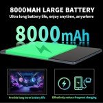 Redbeat Tablet M2 10.9inch, 16GB+256GB (1TB Expand), 2-in-1 Android 14 Tablets with Keyboard Mouse Stylus Case, 8000mAh+18W Fast Charge,Octa-Core, 4G LTE Dual SIM, Dual Camera,5G WiFi, BT5.0 Tablet PC