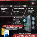 SYSTEMTREFF Gaming PC with Ryzen 7 and RX Vega