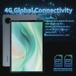Redbeat Tablet M2 10.9inch, 16GB+256GB (1TB Expand), 2-in-1 Android 14 Tablets with Keyboard Mouse Stylus Case, 8000mAh+18W Fast Charge,Octa-Core, 4G LTE Dual SIM, Dual Camera,5G WiFi, BT5.0 Tablet PC