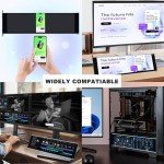 GeeekPi 12.6 Inch IPS LCD Touch Screen Monitor FHD 1920x515 Display, Fit for Hyte Y60 PC Case CPU GPU Secondary Monitor Panel, Built-in Dual Speakers, Plug & Play,with up to 10-Points of Multi-Touch