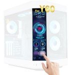GeeekPi 12.6 Inch IPS LCD Touch Screen Monitor FHD 1920x515 Display, Fit for Hyte Y60 PC Case CPU GPU Secondary Monitor Panel, Built-in Dual Speakers, Plug & Play,with up to 10-Points of Multi-Touch