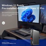 Lenovo ThinkCentre Mini PC M920q Tiny Micro Computer, Intel i5-8600T 32GB RAM New 1TB NVMe M.2 SSD+New 1TB SSD,AX210 Wi-Fi 6E BT HDMI Type-C DP, Win11 Pro Business Desktop (Renewed)