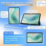 Redbeat Tablet M2 10.9inch, 16GB+256GB (1TB Expand), 2-in-1 Android 14 Tablets with Keyboard Mouse Stylus Case, 8000mAh+18W Fast Charge,Octa-Core, 4G LTE Dual SIM, Dual Camera,5G WiFi, BT5.0 Tablet PC
