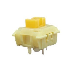 Tecsee Mechanical Keyboard Silent Shaft Switch Lubricated, Silent Tactile Low Profile Yellow Medium Switch for Tablet Notebook Desktop Computer Peripheral Keyboard(70PCS Tactile)