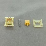 Tecsee Mechanical Keyboard Silent Shaft Switch Lubricated, Silent Tactile Low Profile Yellow Medium Switch for Tablet Notebook Desktop Computer Peripheral Keyboard(70PCS Tactile)