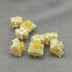 Tecsee Mechanical Keyboard Silent Shaft Switch Lubricated, Silent Tactile Low Profile Yellow Medium Switch for Tablet Notebook Desktop Computer Peripheral Keyboard(70PCS Tactile)
