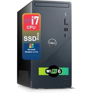 Dell Inspiron Business Desktop | Intel Core i7-12700 Processor (12 cores, 4.9 GHz)| 64GB RAM & 1TB PCIe SSD & 1TB HDD|HDMI, USB-C, Wi-Fi 6, Bluetooth, RJ-45| Keyboard & Mouse Included| Windows 11 Pro