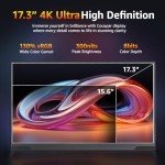 Cocopar 17.3" 4K Portable Monitor with FreeSync