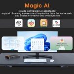 JINGSHA Mini PC Windows11 Pro,16GB DDR5 512GB M.2 SSD Mini Computers,Intel N100 Micro PC,Dual 4K HDMI/USB-C,WiFi6,BT5.2,VESA,Compact Desktop Computer for NAS Home Office, Gaming,Business Small pc