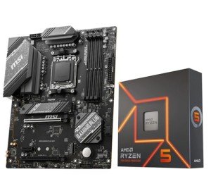 INLAND AMD Ryzen 5 7600X CPU Processor with MSI B650 Gaming Plus WiFi Gaming Motherboard(AM5, ATX, DDR5, PCIe 4.0, Wi-Fi 6E), Soly by Micro Center