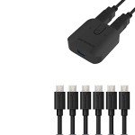 SABRENT USB 3.0 Sharing Switch and Hub for Multiple Computers and Peripherals with 3-Port Aluminum Mini USB 3.0 Hub and 6-Pack 3ft Micro USB Cables