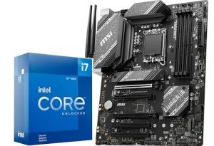 MICRO CENTER CPU Motherboard Intel i7-12700KF 12th Gen 12-Core LGA1700 Desktop Processor with B760 Gaming Plus WiFi Motherboard