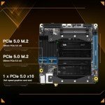 MINISFORUM Motherboard BD795i SE, AMD Ryzen 9 7945HX, 16 C/32 T,PCIe 5.0 x16 Slot, Dual PCIe4.0 M.2 Mini ITX NAS Motherboard, Support DDR5,8K Triple Output(HDMI/DP/USB-C), RJ45 2.5G,USB 3.2