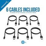 SABRENT USB 3.0 Sharing Switch and Hub for Multiple Computers and Peripherals with 3-Port Aluminum Mini USB 3.0 Hub and 6-Pack 3ft Micro USB Cables