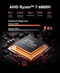 ACEMAGICIAN M1 Mini Gaming PC AMD Ryzen 7 6800H Mini PC 32GB DDR5 1TB SSD Mini Computers (8C/16T, up to 4.7GHz), 4K Triple Display Mini Desktop Computers 3.2 Type-C/LAN 2.5G/BT5.2/WiFi 6/Dual Channel