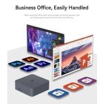 Beelink EQi12 Mini PC, Intel Core i5-12450H Processor (8C/12T, up to 4.4GHz), 16G DDR4 RAM 500GB M.2 2280 PCle 4.0x4 SSD, Mini Computer Support 4K@60Hz Dual Screen Display/WiFi6/BT5.2