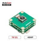 Arducam USB 3.0 Camera, 120fps High-Speed USB Camera Module, IMX586 48MP High-Resolution Webcam with 78°(D) Motorized Focus Lens and Metal Case, Compatible with Windows and Linux OS