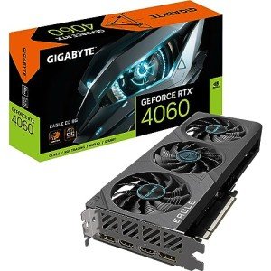 GIGABYTE NVIDIA GeForce RTX 4060 Eagle OC Graphics Card - 8GB GDDR6, 128-bit, PCI-E 4.0, 2505MHz Core Clock, 2X DP 1.4, 2X HDMI 2.1a, NVIDIA DLSS 3 - GV-N4060EAGLE OC-8GD