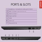 Lenovo V15 Laptop, Intel Celeron N4500 Processor, 15.6" FHD 1920x1080 Anti-Glare LED Display, 16GB RAM, 256GB PCIe SSD, Ethernet Port RJ-45, WiFi 6 & Bluetooth 5.2, Windows 11 Pro, WOWPC Recovery USB