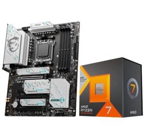 INLAND Micro Center AMD Ryzen 7 7800X3D CPU Processor with MSI X670E Gaming Plus Motherboard, AM5 Socket, DDR5, PCIe 5.0, WiFi 6E